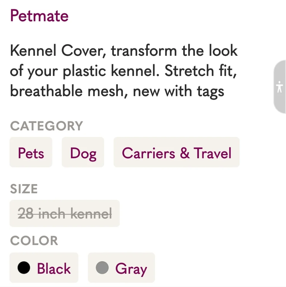Nwt Petmate kennel cover 28
